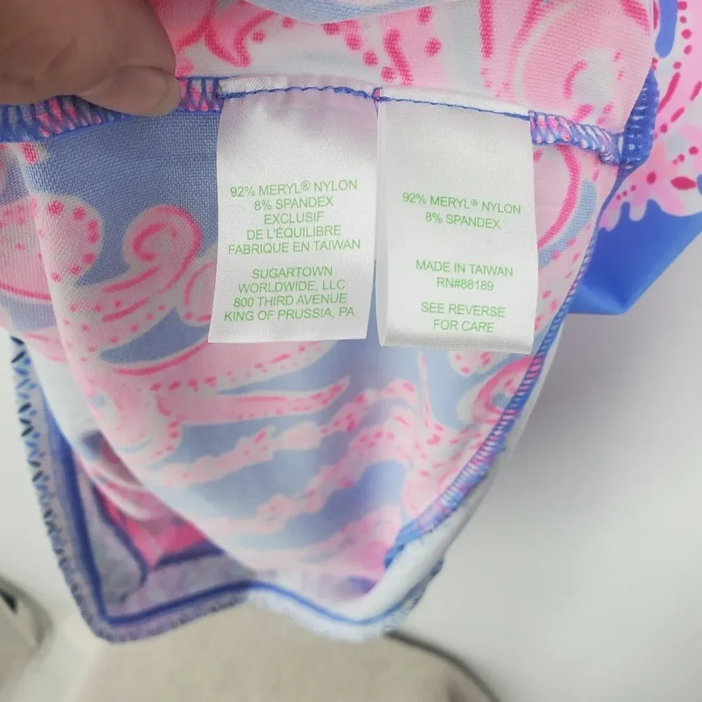 Lilly Pulitzer Chilly Lilly Nadine Dress UPF 50+ Blue Peri Go With The Flow - Picture 9 of 11